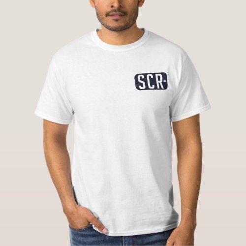 SCR Dog Tag  Logo Back T_Shirt