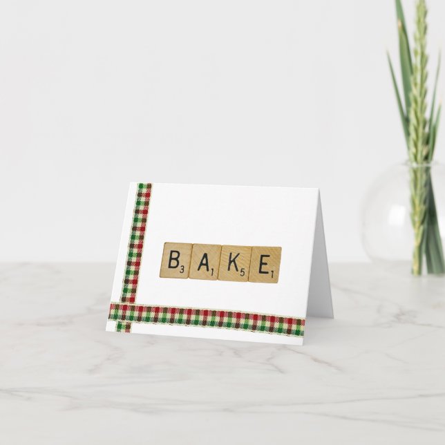 Scrabble Christmas Card - Bake (Front)