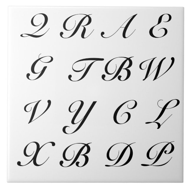 Scrabble Letters Ceramic Tile (Front)