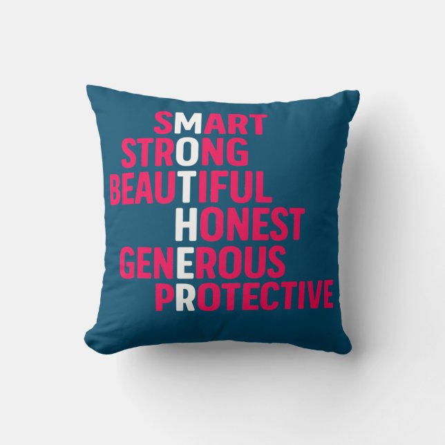 Scrabble Word Funny Mother's Day  Throw Pillow (Front)