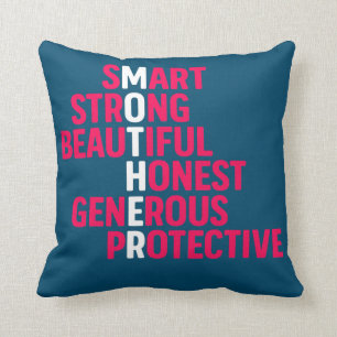 Scrabble Word Funny Mother's Day Throw Pillow