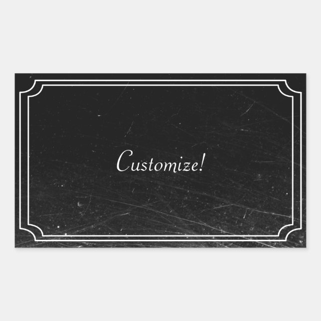 Scrached Silent Film Title Rectangular Sticker (Front)