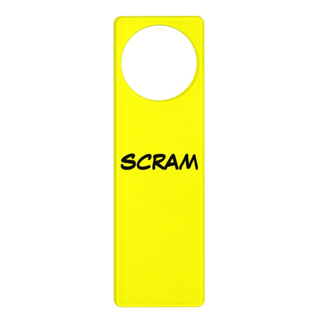 SCRAM design Door Hanger (Front)