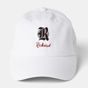 Scramble Golf Dad Vintage Gothic Monogram Name Performance Cap