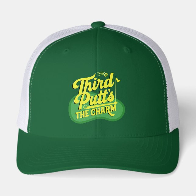 Scramble Golf Funny Third Putts The Charm Quote (Front)