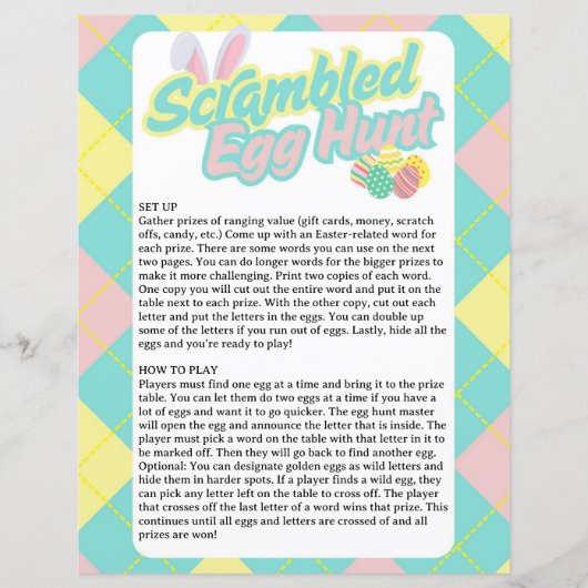 Scrambled Egg Hunt (Front)