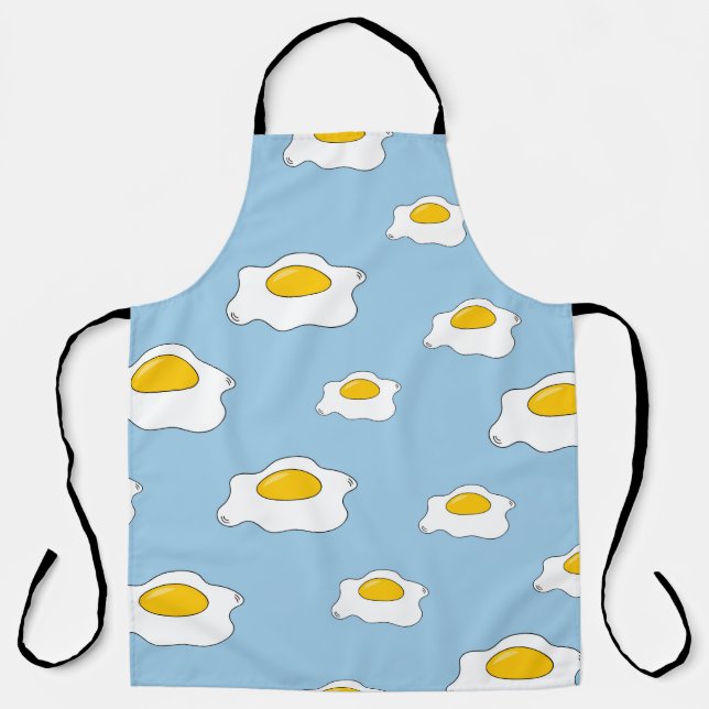 Scrambled eggs pattern. Seamless vintage backgroun Apron (Front)