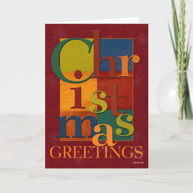 Scrambled Letters Christmas Card (Front)