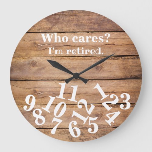 Scrambled Numbers on Wood LOOK Clock