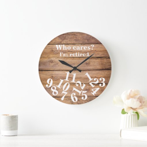 Scrambled Numbers on Wood LOOK Clock Zazzle