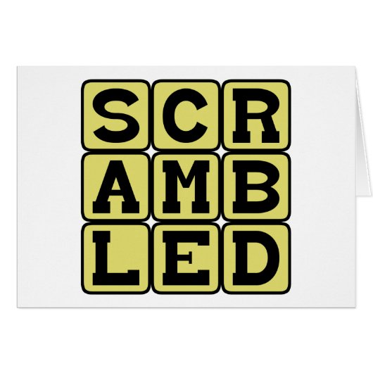 Scrambled, Type of Eggs Cards (Front Horizontal)