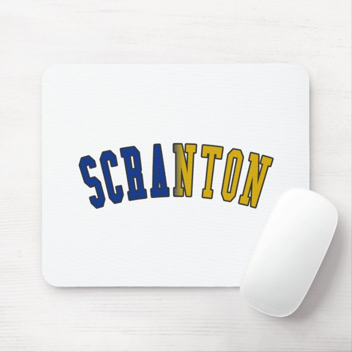 Scranton in Pennsylvania State Flag Colors Mouse Pad