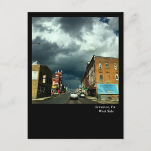 Scranton, PA-Dramatic Sky Over West Side Postcard