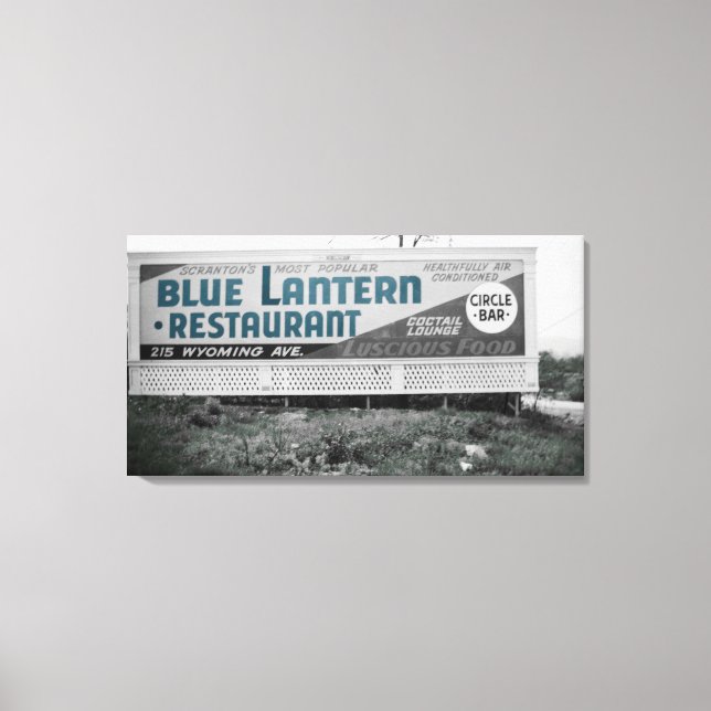 SCRANTON PENNSYLVANIA BLUE LANTERN RESTAURANT CANVAS PRINT (Front)