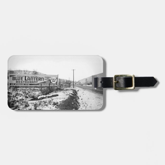 SCRANTON PENNSYLVANIA BLUE LANTERN RESTAURANT LUGGAGE TAG (Front Horizontal)
