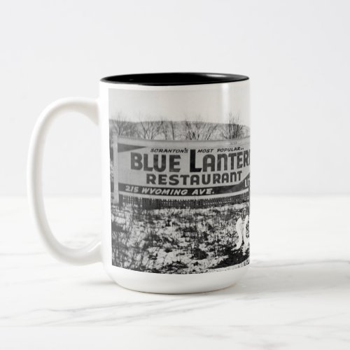 SCRANTON PENNSYLVANIA BLUE LANTERN RESTAURANT Two_Tone COFFEE MUG