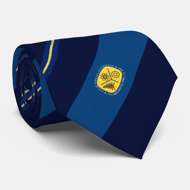Scranton (Pennsylvania) city flag Neck Tie (Rolled)