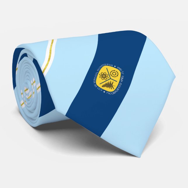 Scranton (Pennsylvania) city flag Neck Tie (Rolled)