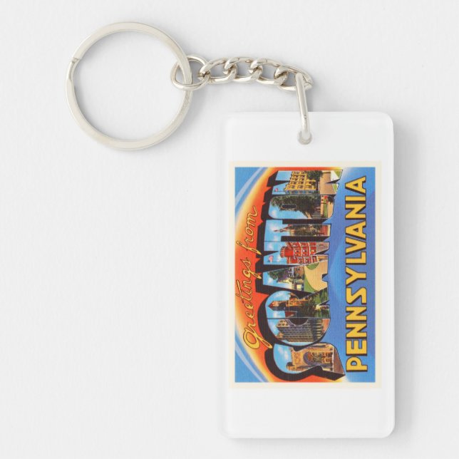 Scranton Pennsylvania PA Vintage Travel Souvenir Keychain (Front)
