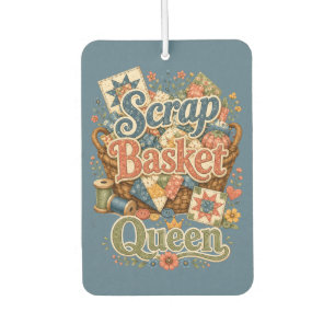 Scrap Basket Queen Quilter Cottagecore Air Freshener