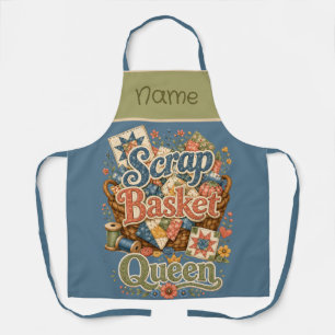 Scrap Basket Queen Quilter Cottagecore Apron