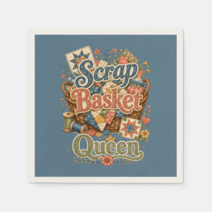Scrap Basket Queen Quilter Cottagecore Napkins