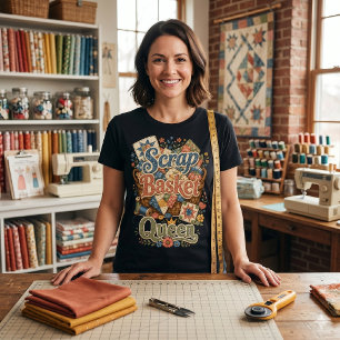 Scrap Basket Queen Quilter Cottagecore T-Shirt