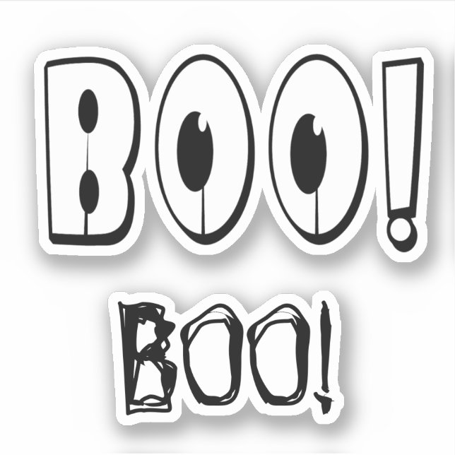 Scrap Book "BOO!" Halloween Sticker (Front)