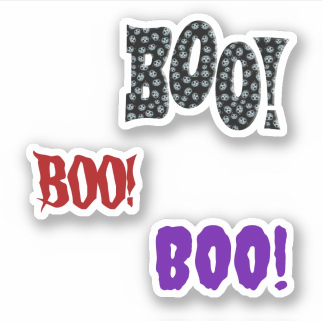 Scrap Book BOO! Halloween Sticker (Front)