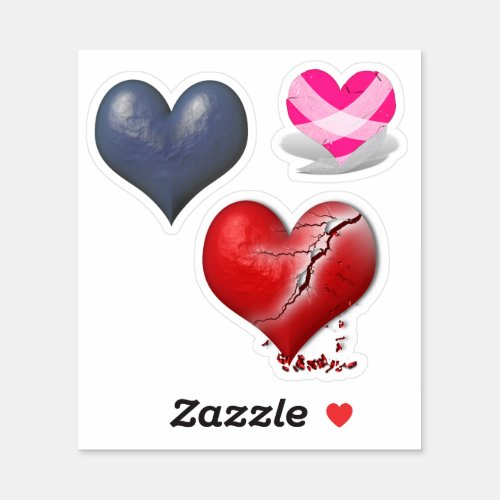Scrap Book Broken Hearts Anti Valentines Day  Sticker