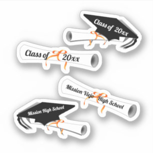 Scrap Book Grad Cap Diploma Graduation Sticker