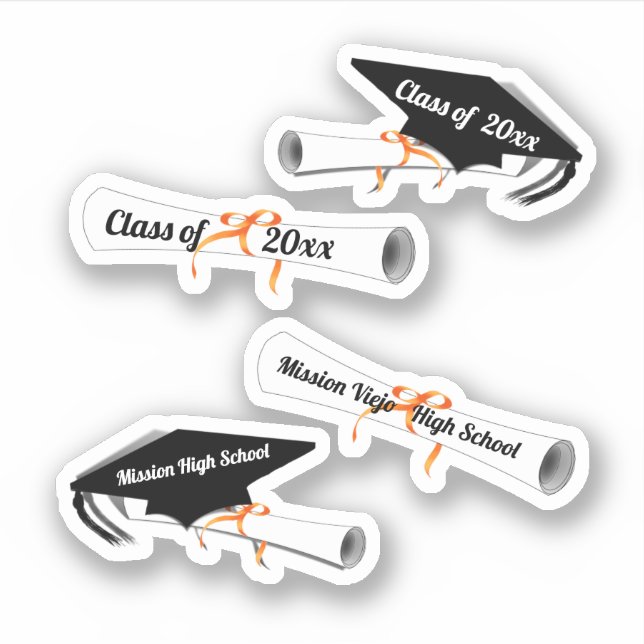 Scrap Book Grad Cap Diploma Graduation Sticker (Front)