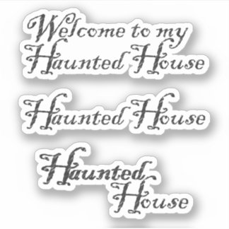 Scrap Book Halloween Haunted House  Sticker