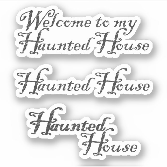 Scrap Book Halloween Haunted House  Sticker (Front)
