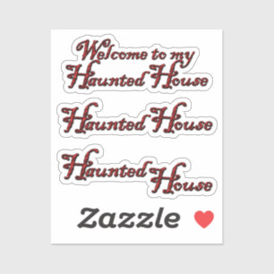 Scrap Book Halloween Haunted House  Sticker