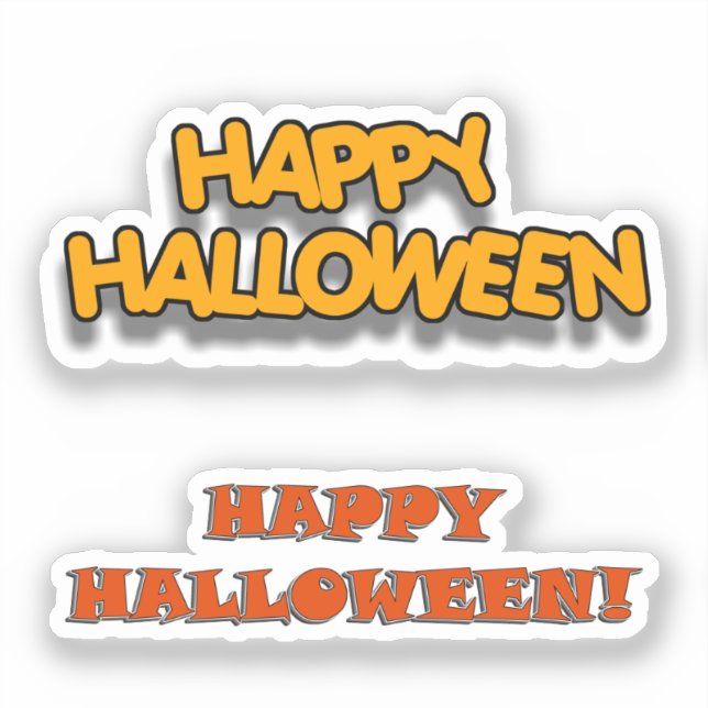 Scrap Book Happy Halloween Sticker (Front)