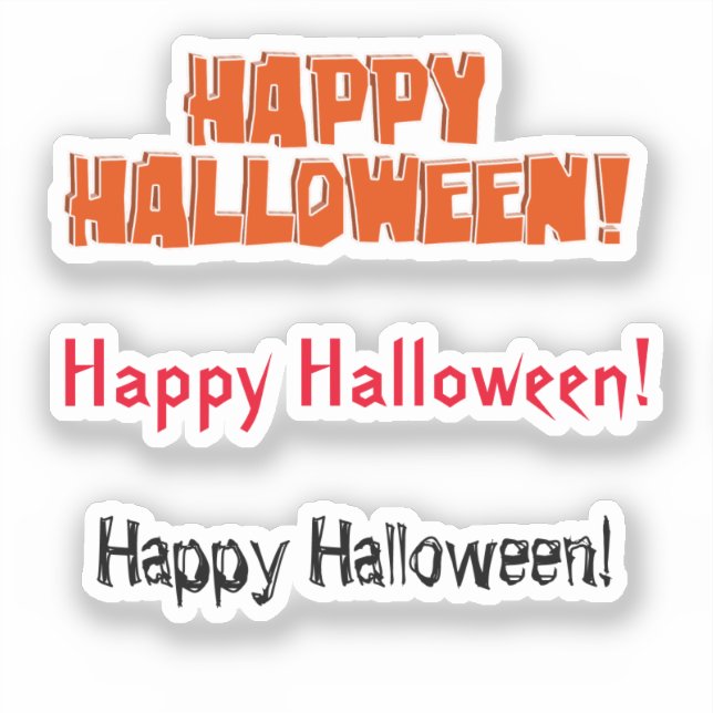 Scrap Book Happy Halloween Sticker (Front)