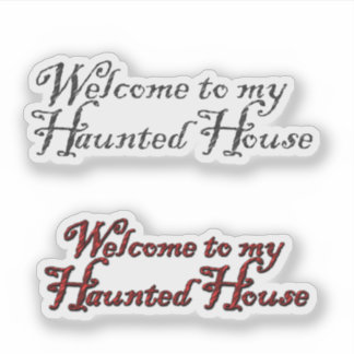 Scrap Book Haunted House Halloween Sticker