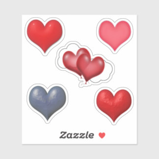 Scrap Book Hearts Valentine's Day Sticker