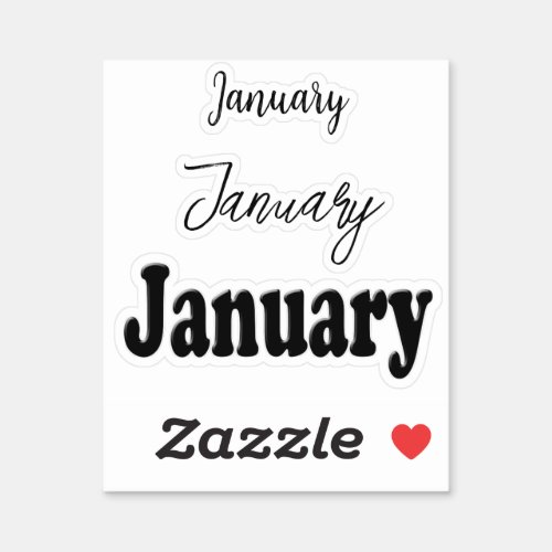 Scrap Book January  Sticker