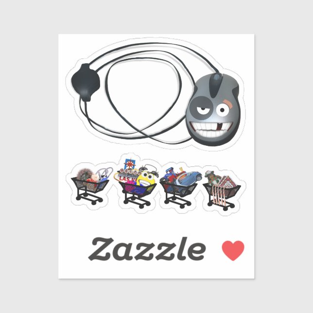 Scrap Book SHOPPING Carts Sticker (Sheet)