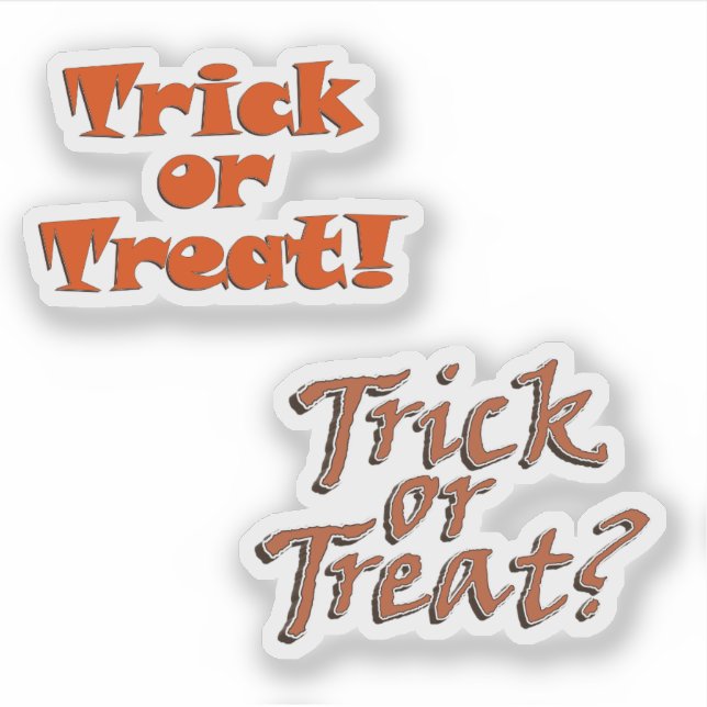 Scrap Book Trick or Treat Halloween Sticker (Front)