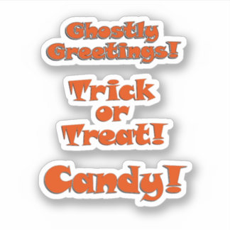 Scrap Book Trick or Treat Halloween Sticker