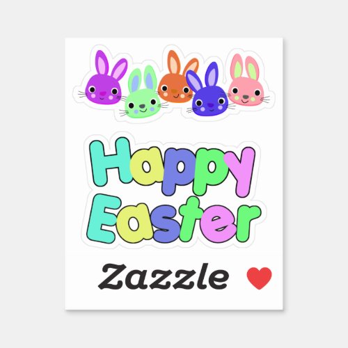 Scrap Booking Bunnies Happy Easter Sticker