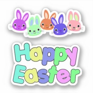 Scrap Booking Bunnies Happy Easter Sticker