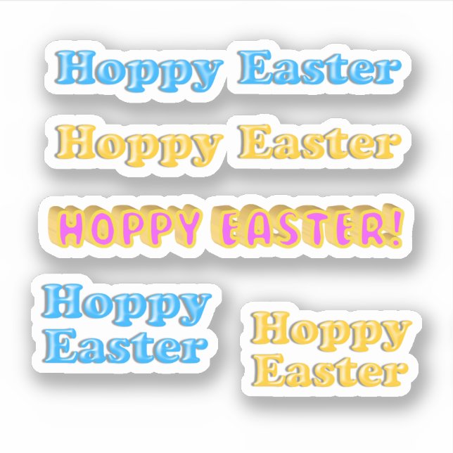 Scrap Booking Happy Easter Sticker (Front)