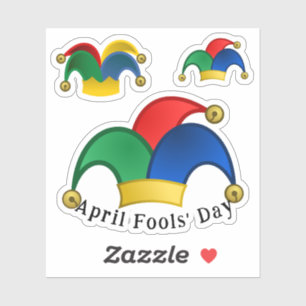 Scrap Booking Jesters Hat April Fools Day Sticker