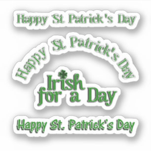 Scrap Booking Text St. Patrick's Day Sticker