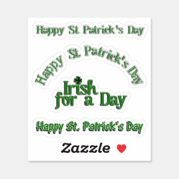 Scrap Booking Text St. Patrick's Day Sticker by gravityx9 at Zazzle