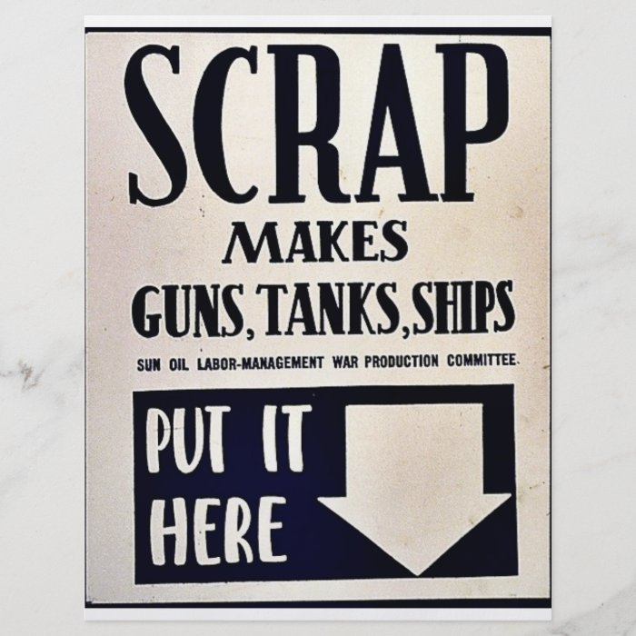 Scrap Makes Guns, Tanks, Ships Flyer